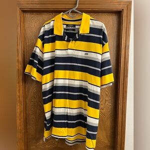 Ecko Unlimited Polo. Yellow, Navy Blue, Grey & White. Size 3XL. Barely worn.